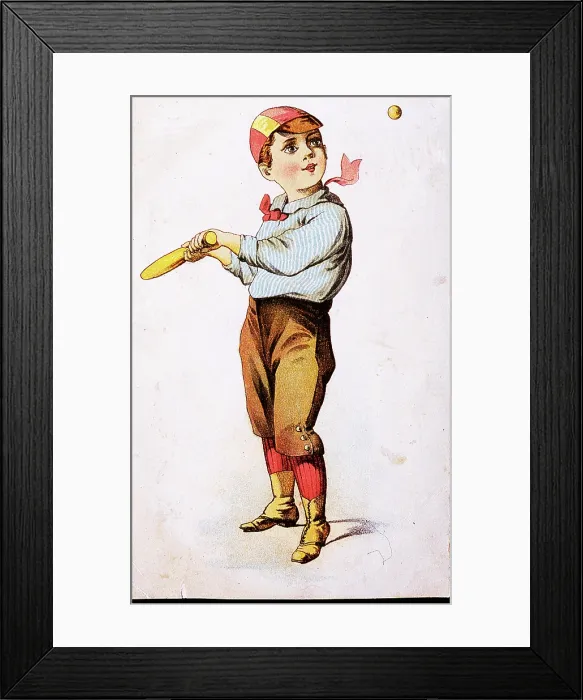 Framed Print : Batting Baseball Boy VTC