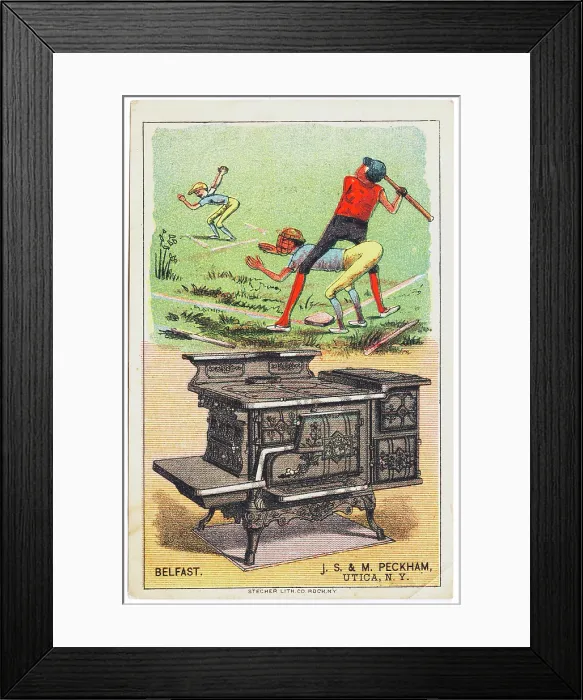 Framed Print : Sell a Stove with Baseball Framed Print : Sell a Stove with Baseball