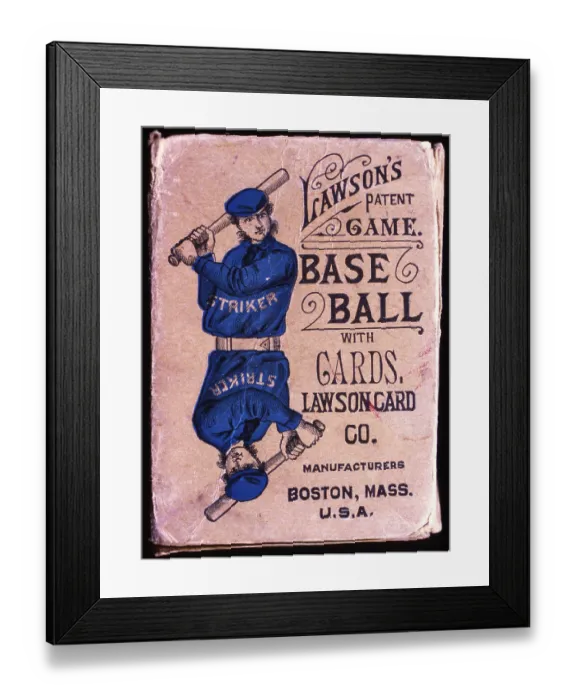 Framed Print : Patent Baseball Card Game Framed Print : Patent Baseball Card Game