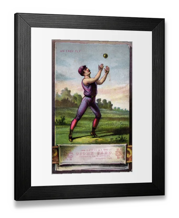 Framed Print : Easy Fly Baseball Score Card Framed Print : Easy Fly Baseball Score Card