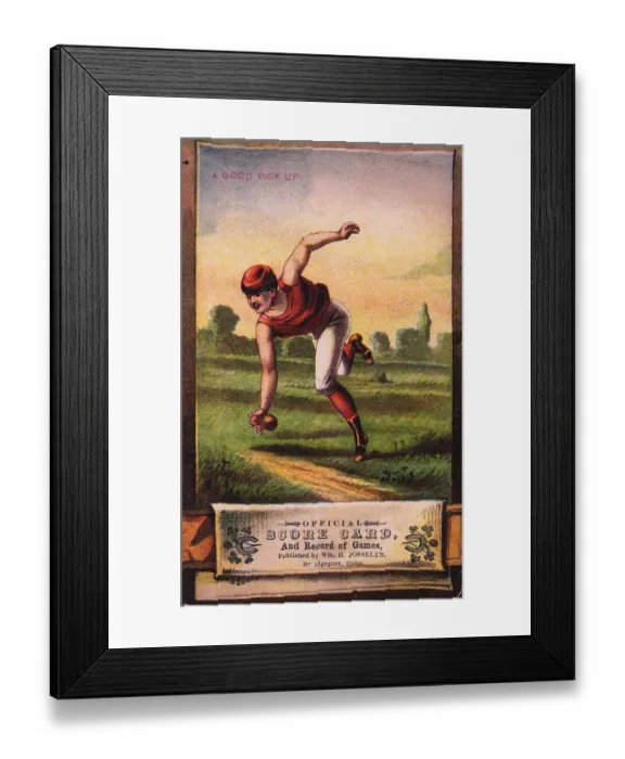 Framed Print : Good Pickup Baseball Score Card Framed Print : Good Pickup Baseball Score Card