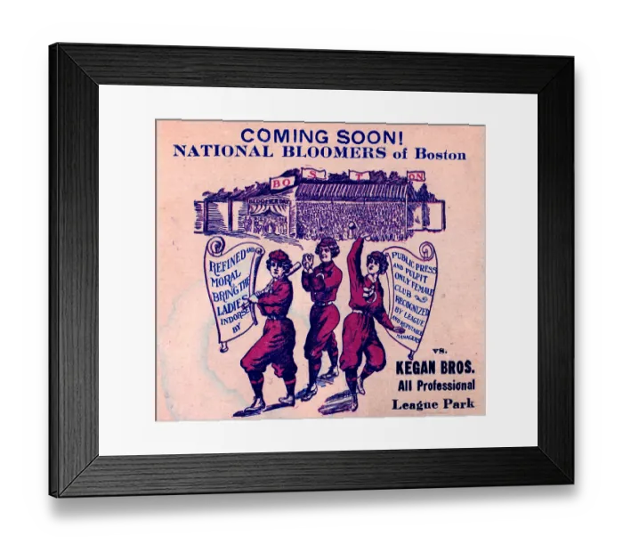 Framed Print : National Bloomer Girls Trade Card Framed Print : National Bloomer Girls Trade Card