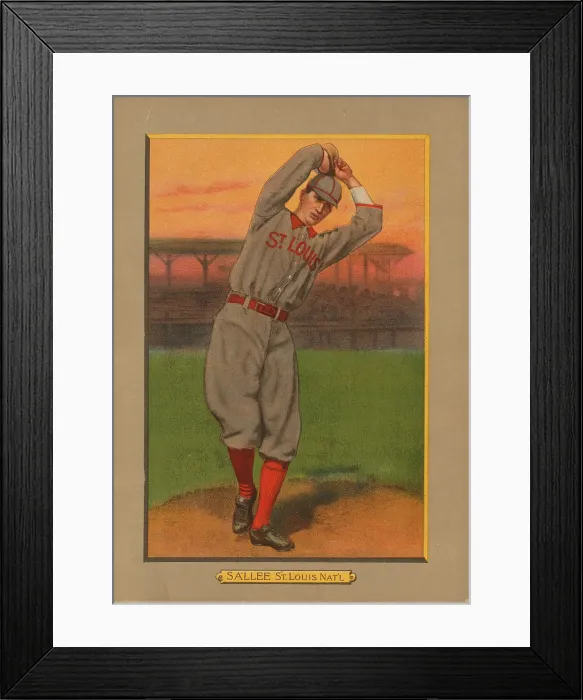 Framed Print : Baseball Card Titled Sallee - St. Louis Nat'l Framed Print : Baseball Card Titled Sallee - St. Louis Nat'l