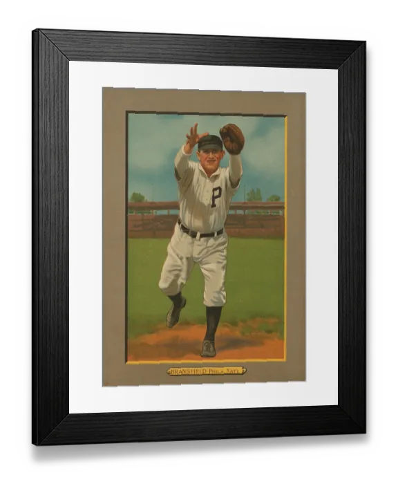 Framed Print : Baseball Card Titled Bransfield - Phila. Nat'l Framed Print : Baseball Card Titled Bransfield - Phila. Nat'l