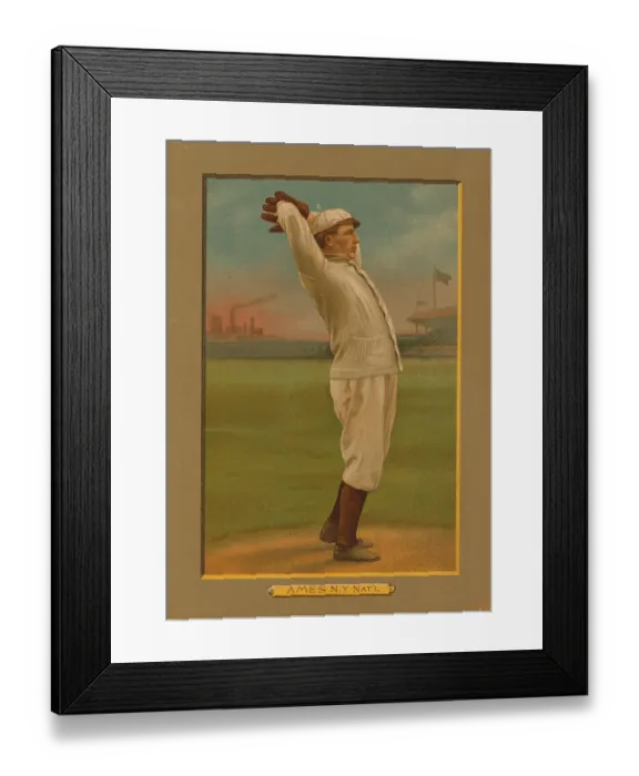 Framed Print : Baseball Card Titled Ames - N.Y. Nat'l Framed Print : Baseball Card Titled Ames - N.Y. Nat'l