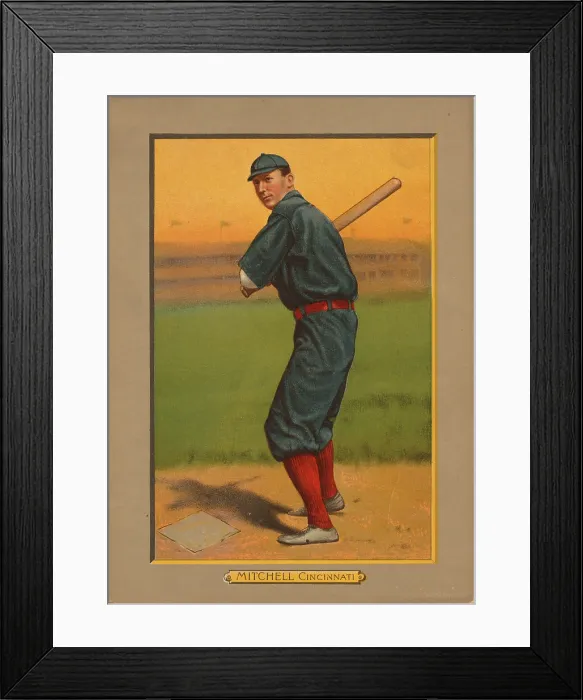 Framed Print : Baseball Card Titled Mitchell - Cincinnati Framed Print : Baseball Card Titled Mitchell - Cincinnati