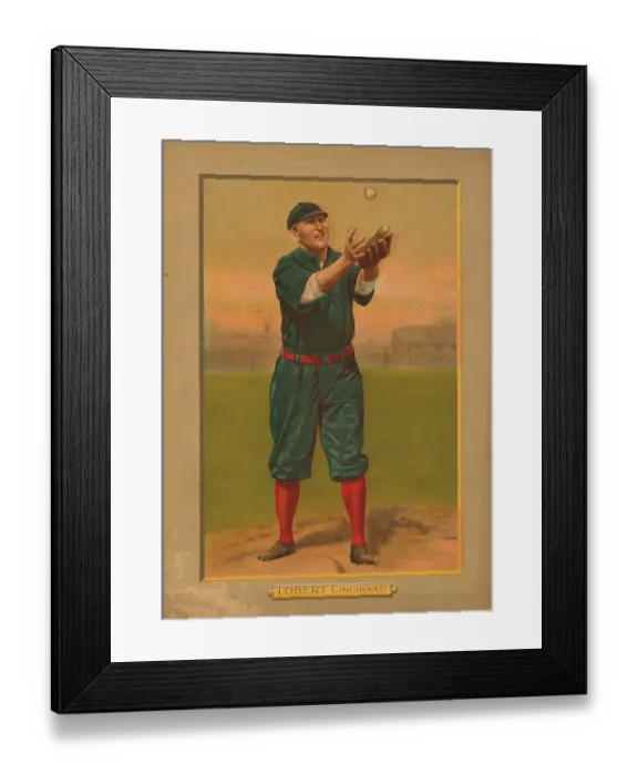 Framed Print : Baseball Card Titled Lobert - Cincinnati Framed Print : Baseball Card Titled Lobert - Cincinnati