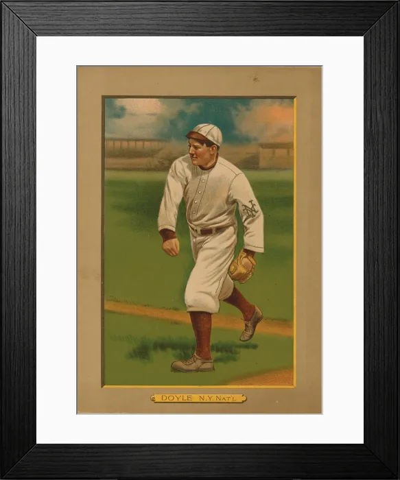 Framed Print : Baseball Card Titled Doyle - N.Y. Nat'l