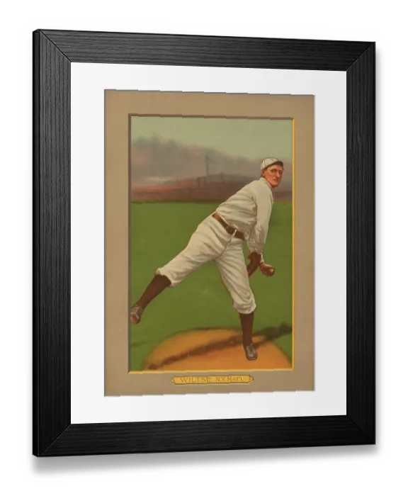 Framed Print : Baseball Card Titled Wiltse - N.Y. Nat'l
