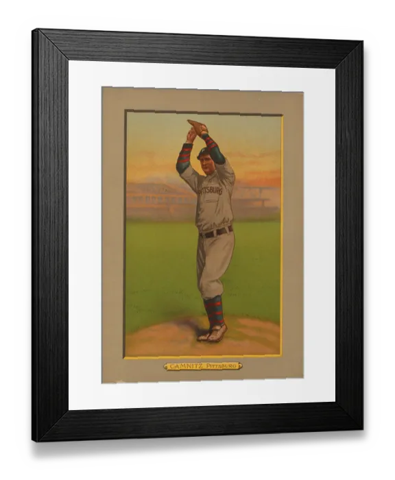 Framed Print : Baseball Card Titled Camnitz - Pittsburg Framed Print : Baseball Card Titled Camnitz - Pittsburg