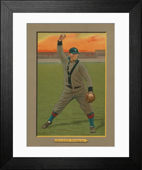 Framed Print : Baseball Card Titled Wilson - Pittsburg Framed Print : Baseball Card Titled Wilson - Pittsburg