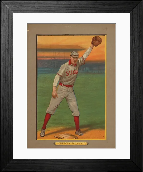 Framed Print : Baseball Card Titled Konetchy - St. Louis Nat'l Framed Print : Baseball Card Titled Konetchy - St. Louis Nat'l