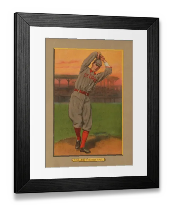 Framed Print : Baseball Card Titled Sallee - St. Louis Nat'l Framed Print : Baseball Card Titled Sallee - St. Louis Nat'l