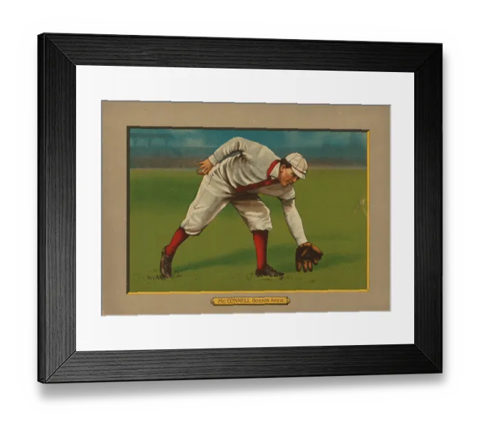 Framed Print : Baseball Card Titled McConnell - Boston Amer