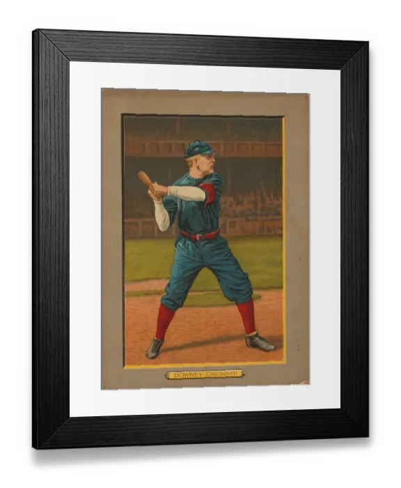 Framed Print : Baseball Card Titled Downey - Cincinnati Framed Print : Baseball Card Titled Downey - Cincinnati