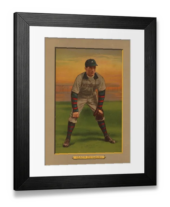 Framed Print : Baseball Card Titled Leach - Pittsburg Framed Print : Baseball Card Titled Leach - Pittsburg
