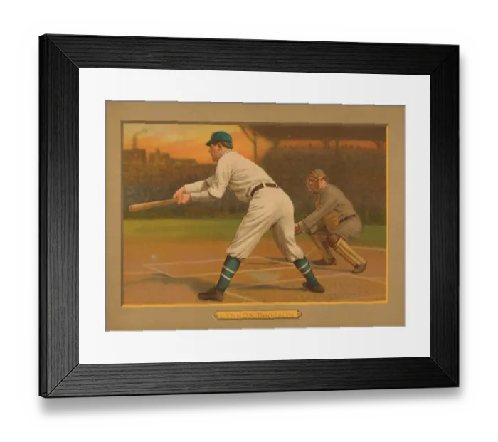 Framed Print : Baseball Card Titled Lennox - Brooklyn Framed Print : Baseball Card Titled Lennox - Brooklyn
