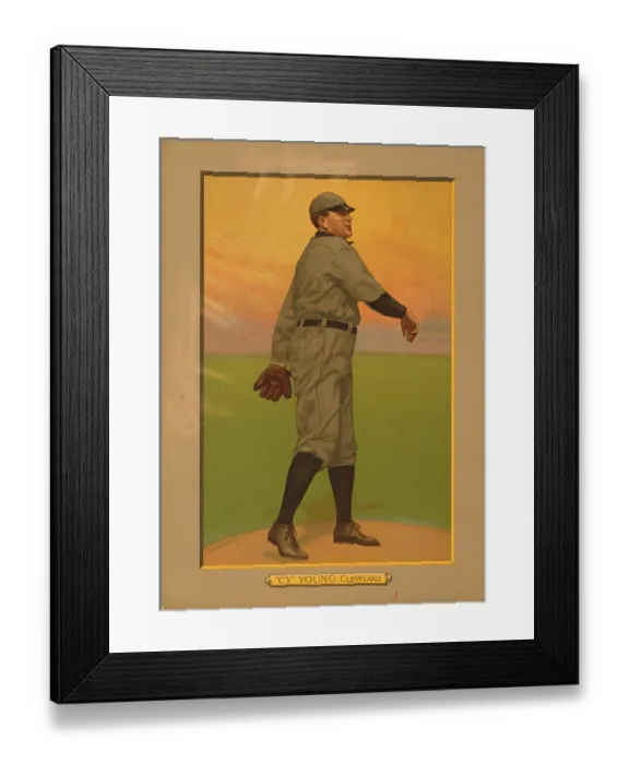 Framed Print : Baseball Card Titled Cy Young - Detroit Framed Print : Baseball Card Titled Cy Young - Detroit
