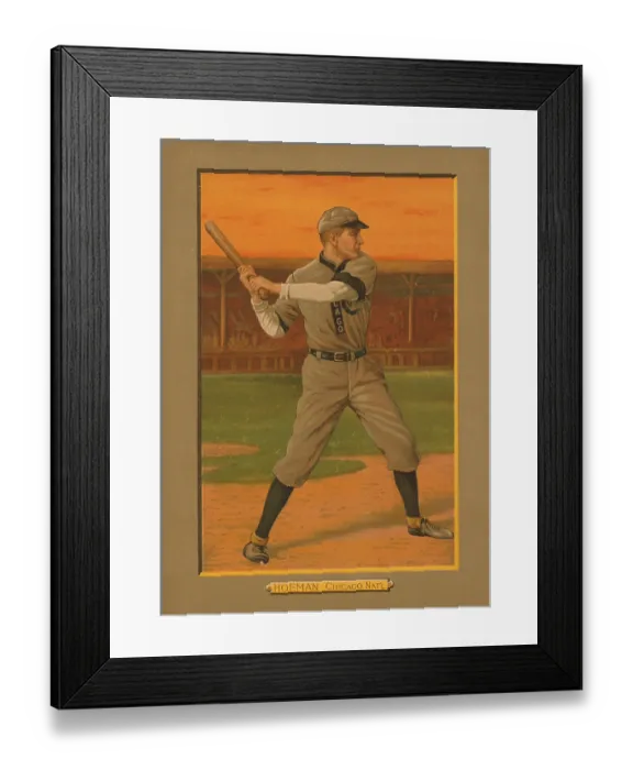 Framed Print : Baseball Card Titled Hofman - Chicago Nat'l Framed Print : Baseball Card Titled Hofman - Chicago Nat'l