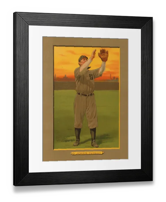 Framed Print : Baseball Card Titled D. Jones - Detroit Framed Print : Baseball Card Titled D. Jones - Detroit