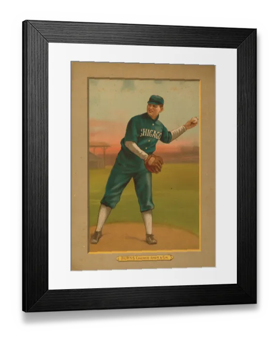 Framed Print : Baseball Card Titled Burns - Chicago Amer. & Cin Framed Print : Baseball Card Titled Burns - Chicago Amer. & Cin