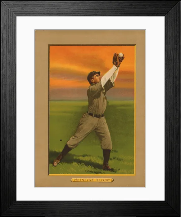 Framed Print : Baseball Card Titled McIntyre - Detroit