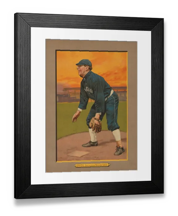 Framed Print : Baseball Card Titled Smith - Chicago & Boston Amer Framed Print : Baseball Card Titled Smith - Chicago & Boston Amer