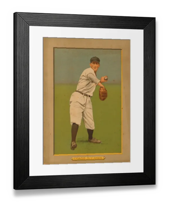 Framed Print : Baseball Card Titled Chase - NY Amer Framed Print : Baseball Card Titled Chase - NY Amer