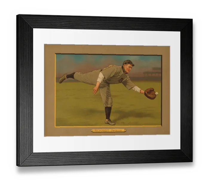 Framed Print : Baseball Card Titled Schmidt - Detroit Framed Print : Baseball Card Titled Schmidt - Detroit