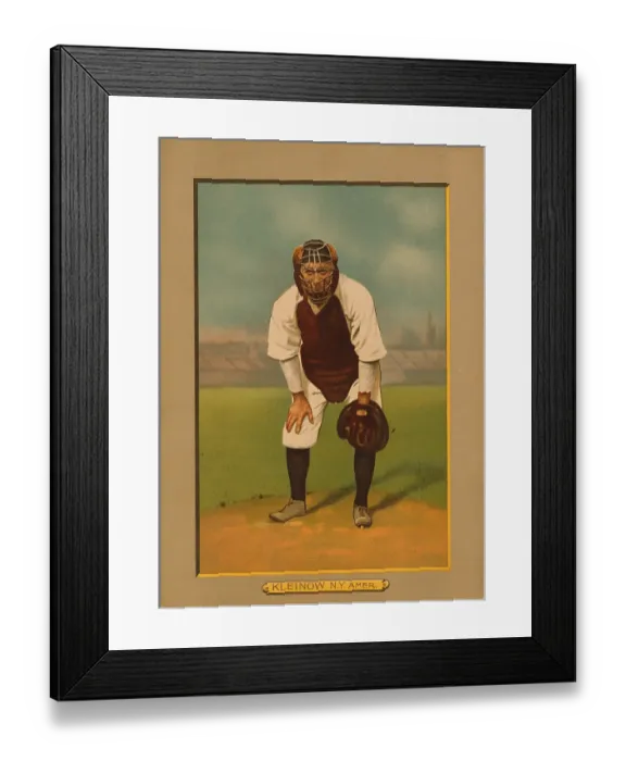 Framed Print : Baseball Card Titled Kleinow - NY Amer Framed Print : Baseball Card Titled Kleinow - NY Amer