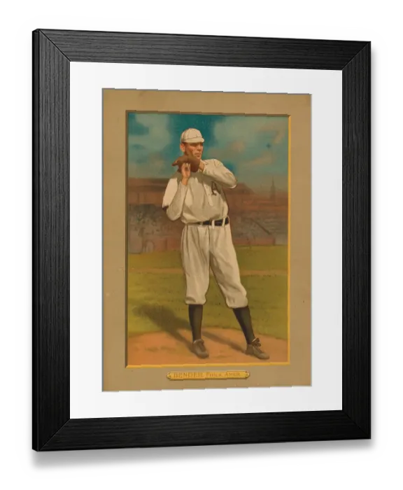 Framed Print : Baseball Card Titled Bender - Phila. Amer Framed Print : Baseball Card Titled Bender - Phila. Amer