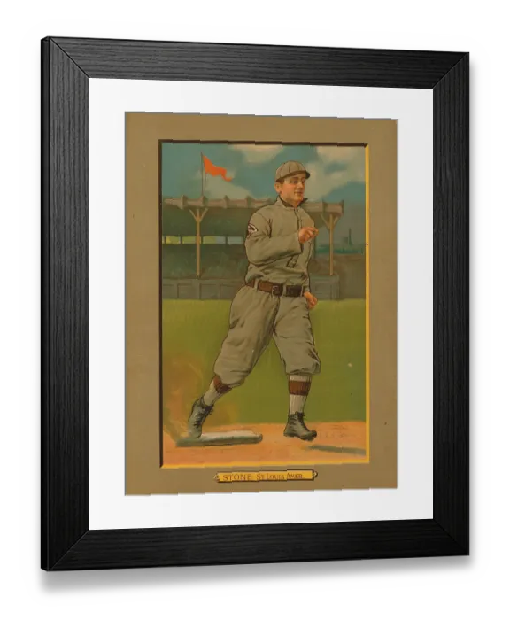 Framed Print : Baseball Card Titled Stone - St Louis Amer Framed Print : Baseball Card Titled Stone - St Louis Amer