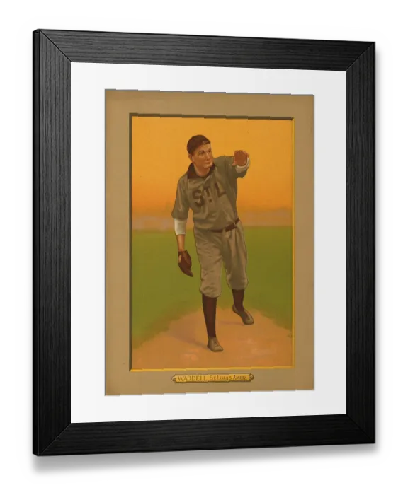 Framed Print : Baseball Card Titled Waddell - St Louis Amer Framed Print : Baseball Card Titled Waddell - St Louis Amer