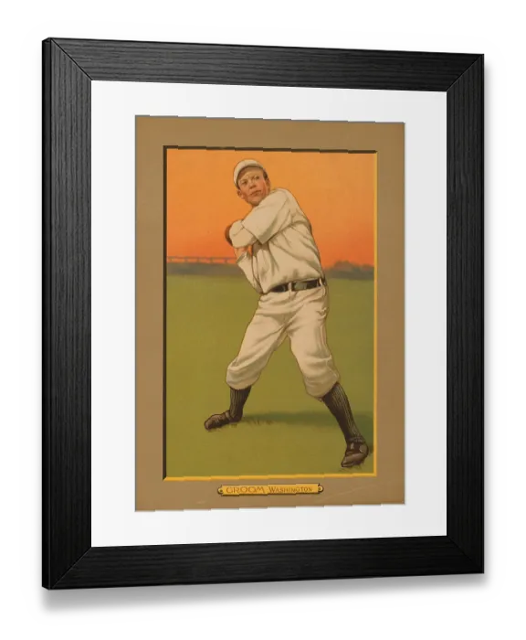 Framed Print : Baseball Card Titled Groom - Washington Framed Print : Baseball Card Titled Groom - Washington