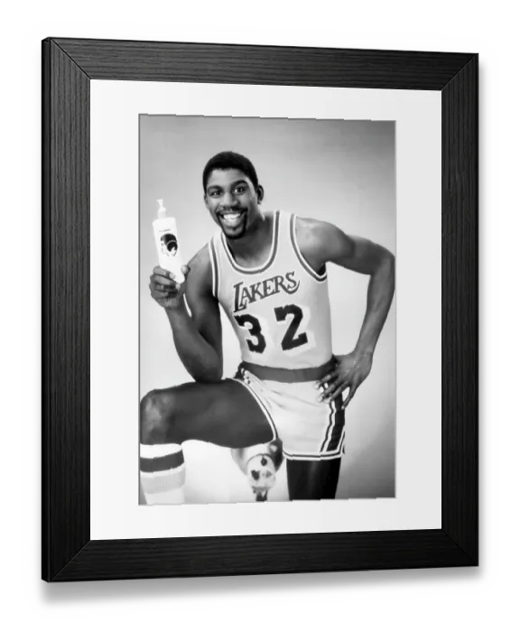 Framed Print : Magic Johnson Ad Framed Print : Magic Johnson Ad