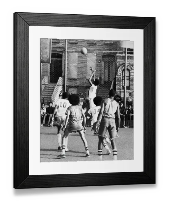 Framed Print : Playing Basketball In Harlem