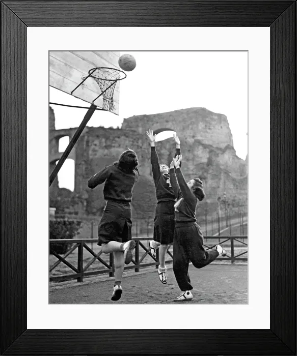 Framed Print : Women Playing Basketball Framed Print : Women Playing Basketball