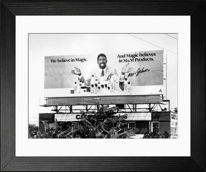 Framed Print : Magic Johnson Ad Framed Print : Magic Johnson Ad