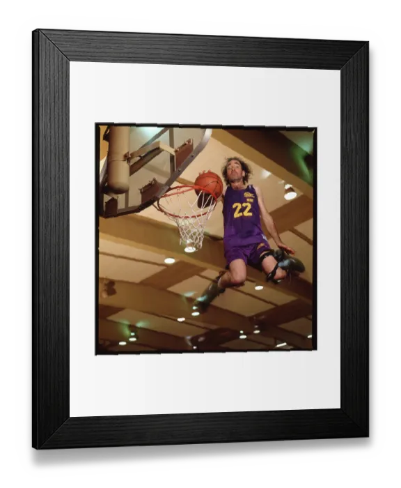 Framed Print : Harry Shearer Dunking Basketball Framed Print : Harry Shearer Dunking Basketball