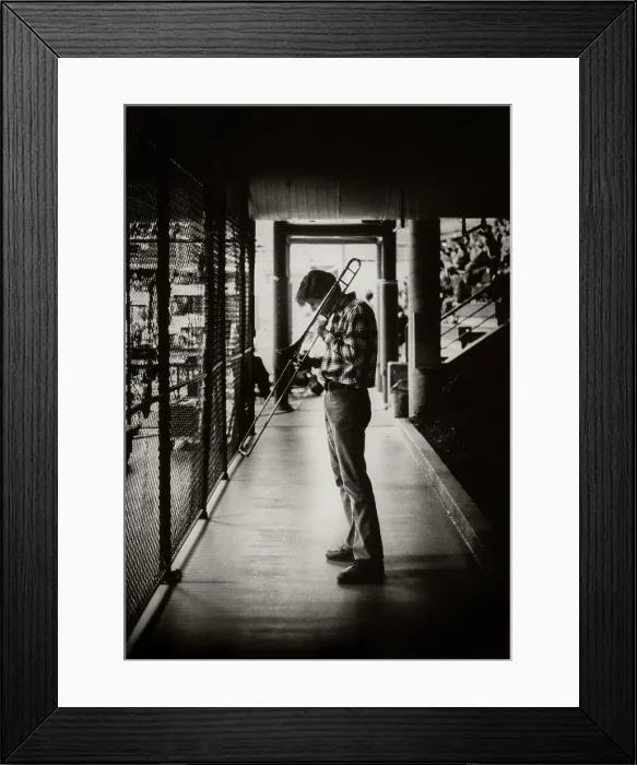 Framed Print : Trombone Player At Halftime Framed Print : Trombone Player At Halftime