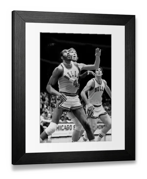 Framed Print : Bill Walton of the Portland Trailblazers in the 1975-1976 season at the Chicago Stadium in Chicago, Il