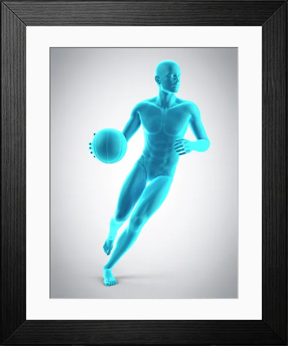 Framed Print : Basketball player, illustration Framed Print : Basketball player, illustration
