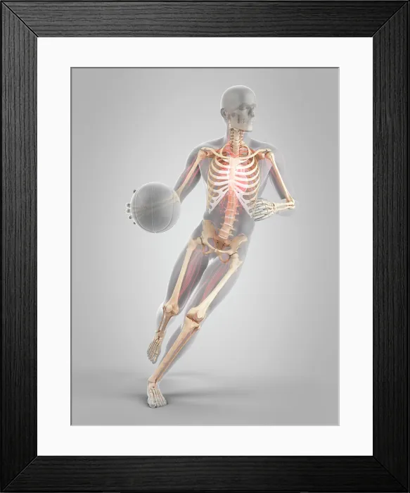 Framed Print : Basketball player, illustration Framed Print : Basketball player, illustration