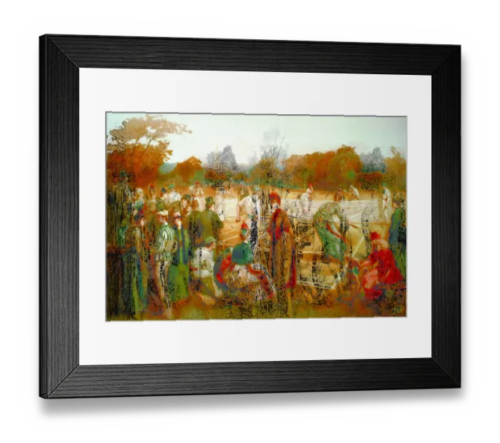Framed Print : Victorian Tennis Match Framed Print : Victorian Tennis Match