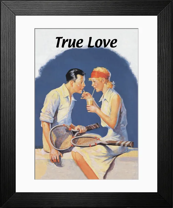 Framed Print : True Love: Sharing a Milkshake After Tennis Framed Print : True Love: Sharing a Milkshake After Tennis