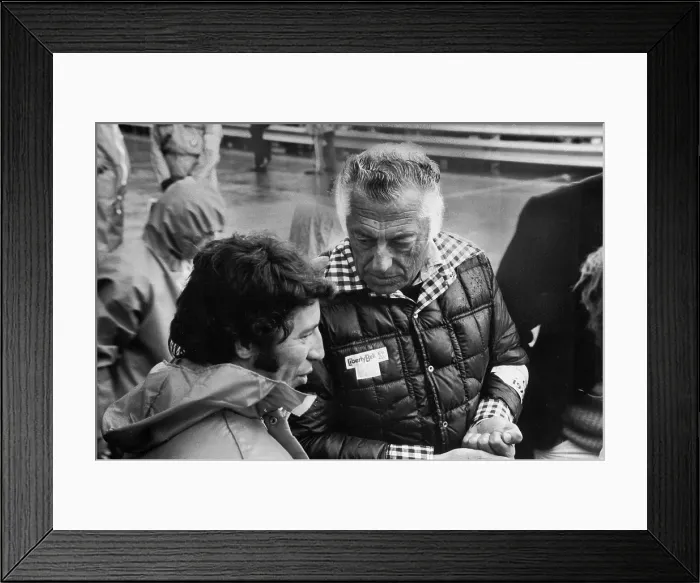 Framed Print : Giovanni Agnelli (R), head of the family which own Framed Print : Giovanni Agnelli (R), head of the family which own