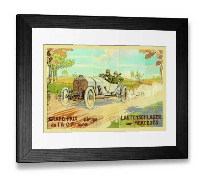 Framed Print : Grand-Prix: Lautenschlager sur Mercedes Framed Print : Grand-Prix: Lautenschlager sur Mercedes