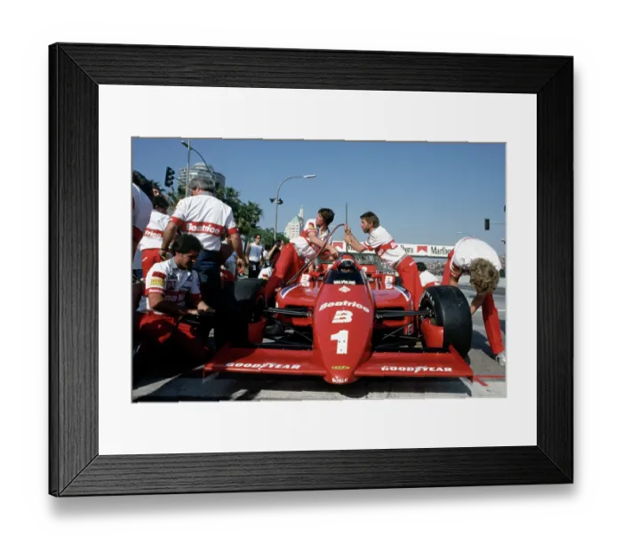Framed Print : Mario Andretti at Toyota Long Beach Grand Prix Race 1985 Framed Print : Mario Andretti at Toyota Long Beach Grand Prix Race 1985