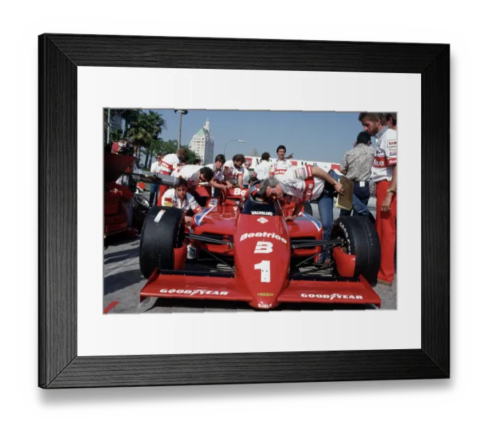 Framed Print : Mario Andretti at Toyota Long Beach Grand Prix Race 1985 Framed Print : Mario Andretti at Toyota Long Beach Grand Prix Race 1985