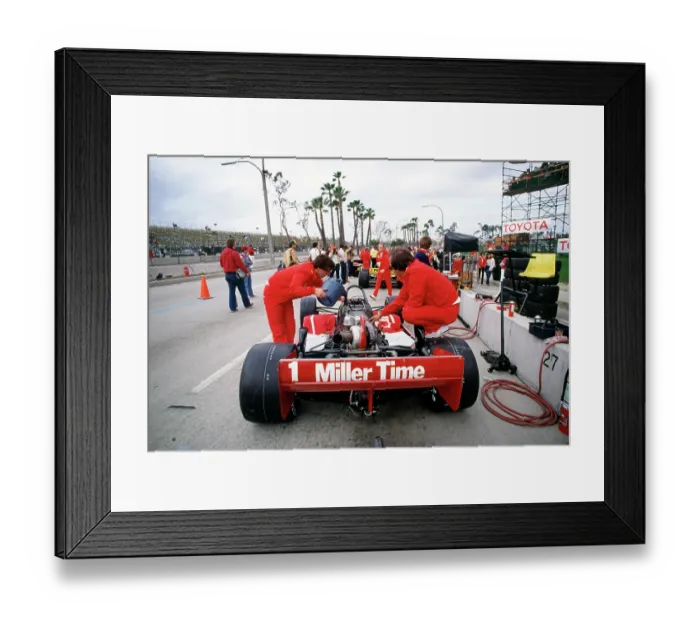 Framed Print : Al Unser Sr racecar at Long Beach Grand Prix race 1984 Framed Print : Al Unser Sr racecar at Long Beach Grand Prix race 1984